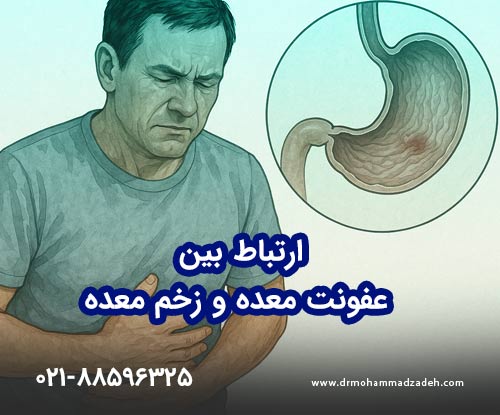 ارتباط بین عفونت معده و زخم معده