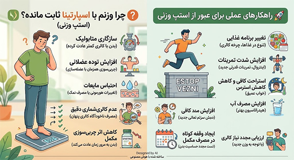 راهکارهای عبور از استپ وزنی